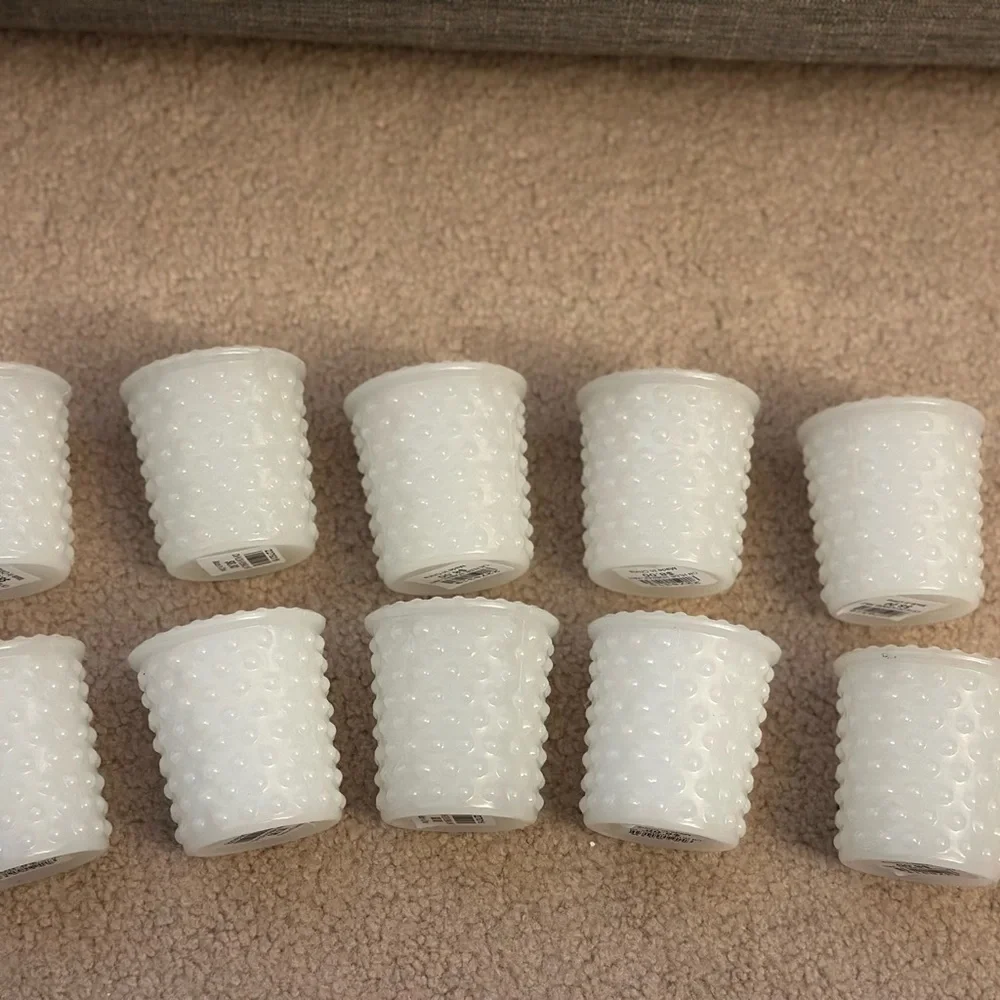 Sur La Table White Textured Candle Holders